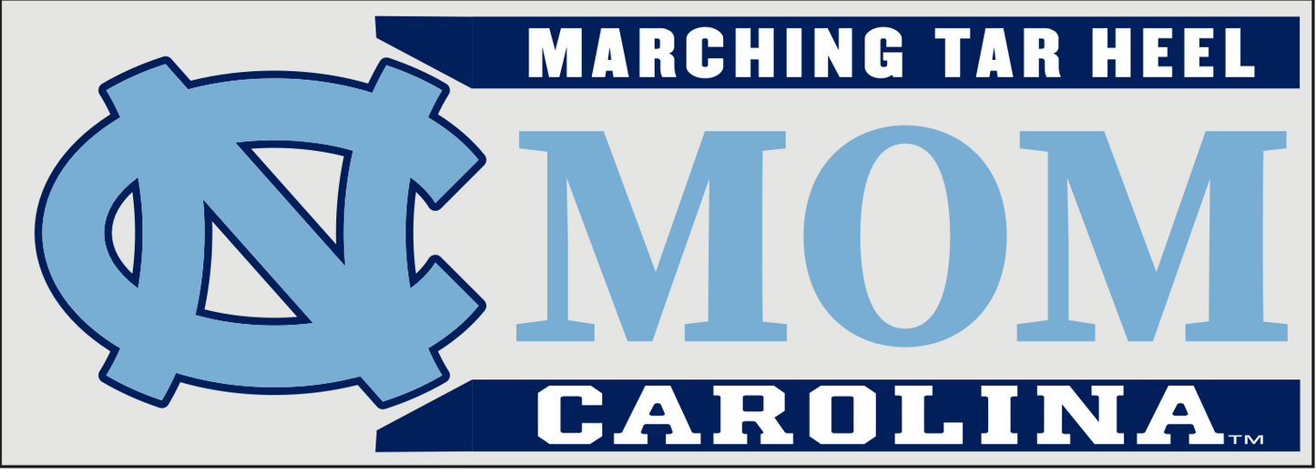 Marching Tar Heel Mom/Dad Bumper Sticker