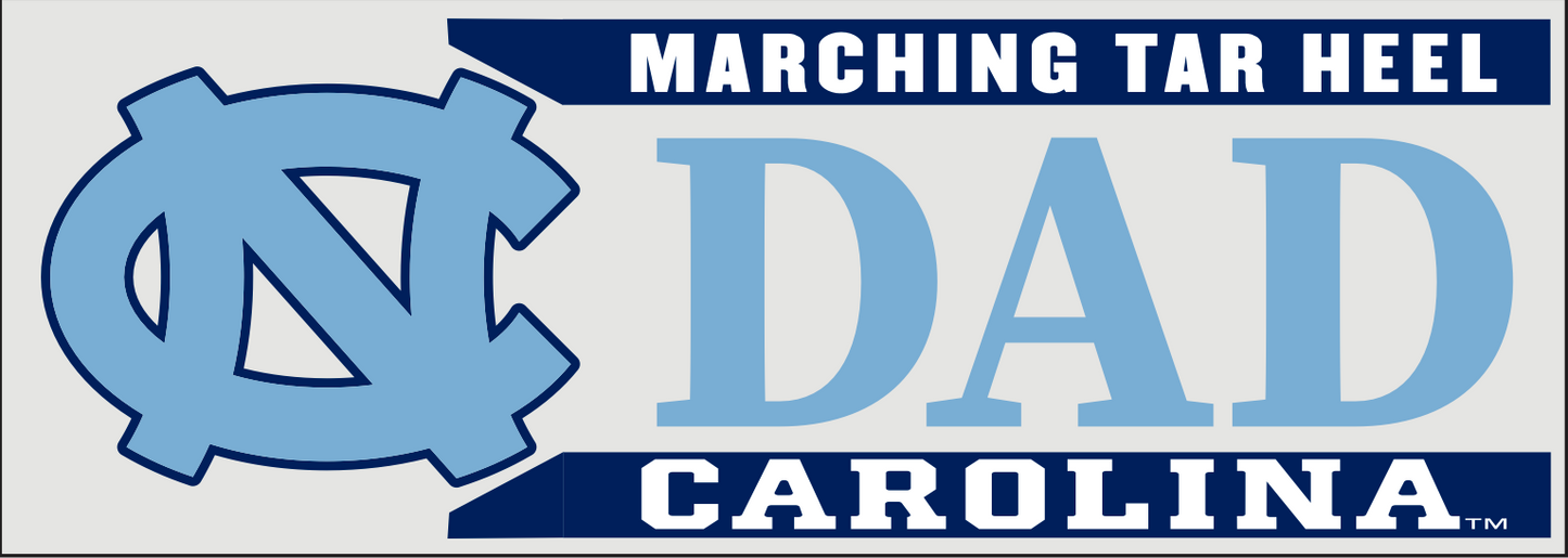 Marching Tar Heel Mom/Dad Bumper Sticker